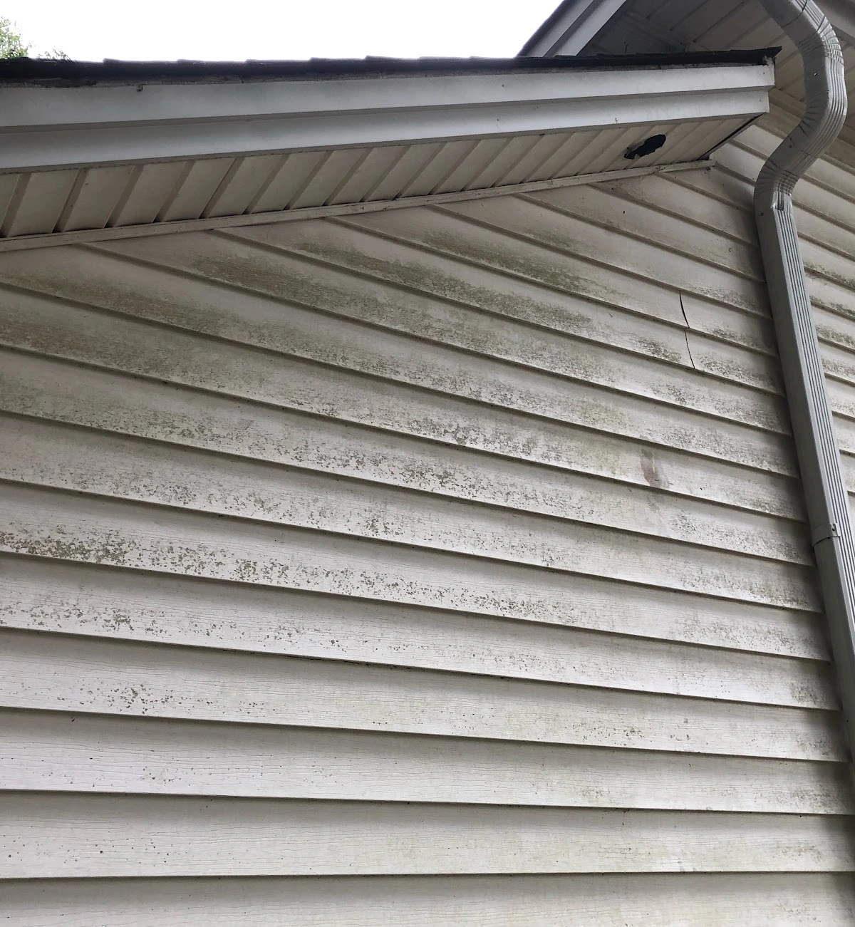 picture of home before pressure washing