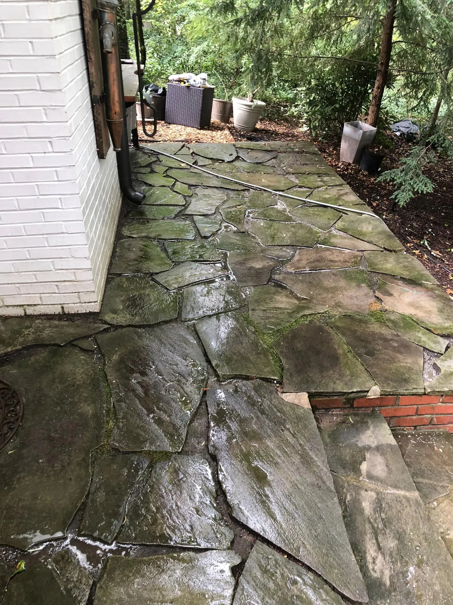 picture of home before pressure washing