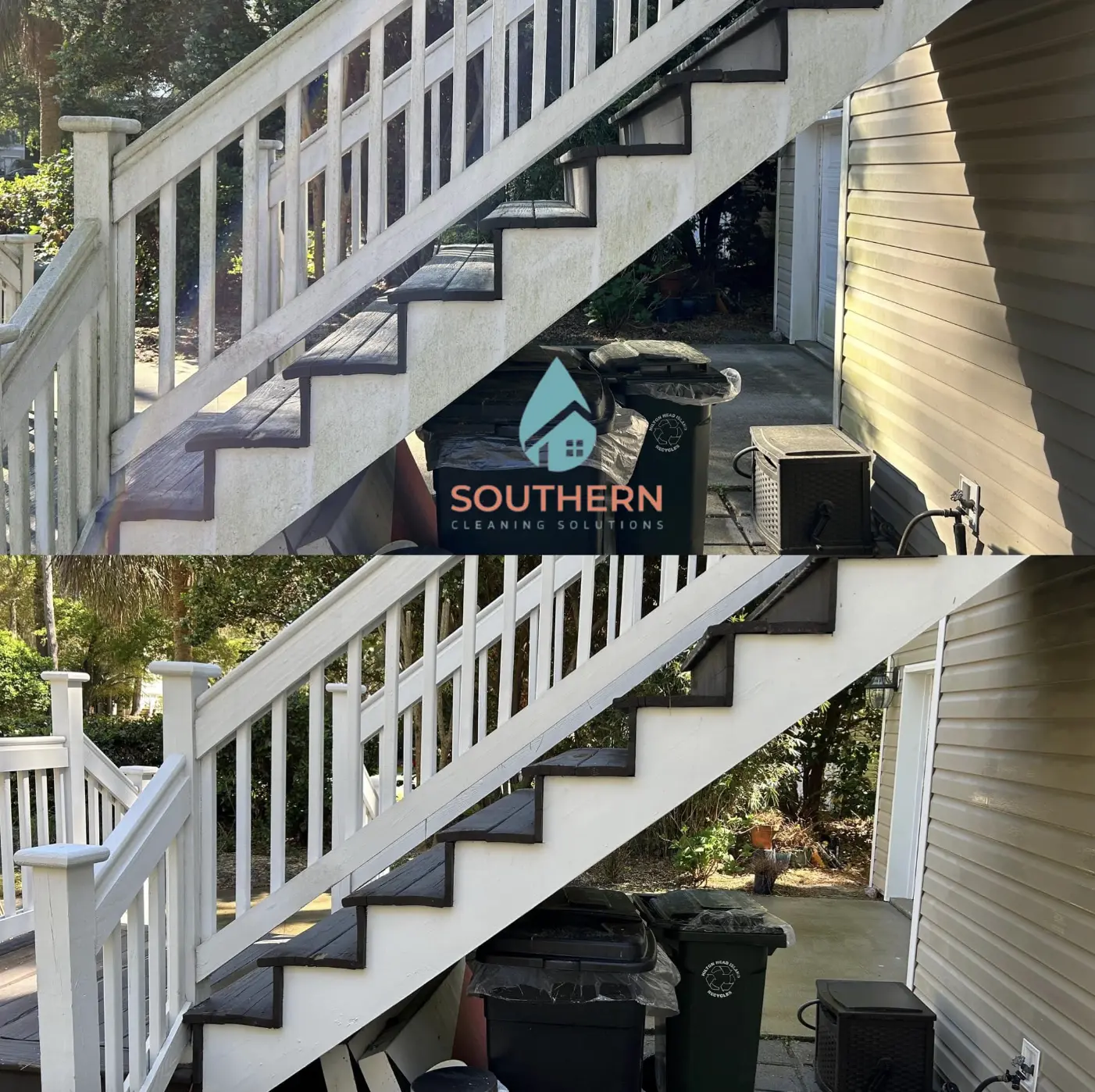picture of home after power washing